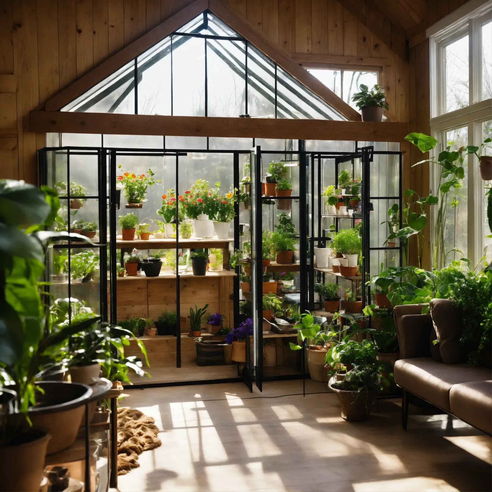 Window detail showing triple glazing